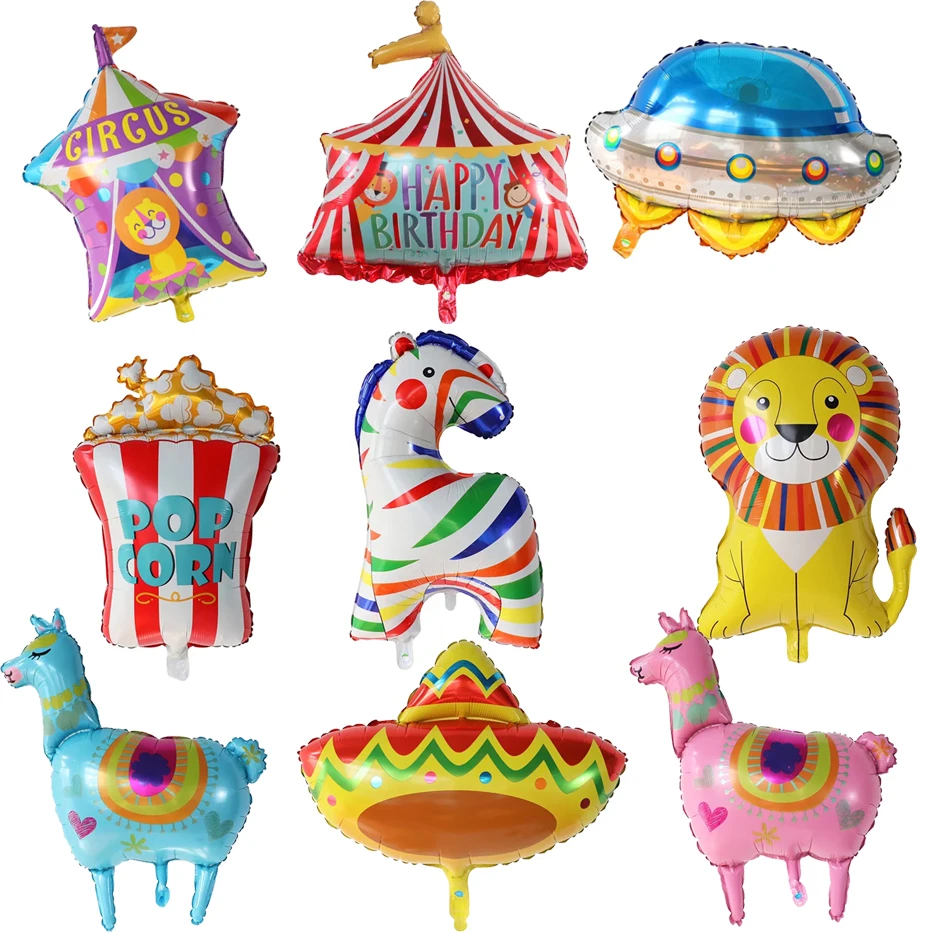 

1pc Cute Circus Animals Balloon Lion Alpaca Hat Air Globo Jungle Animal Birthday Party Decorations Baby Shower Supplies kid Gift