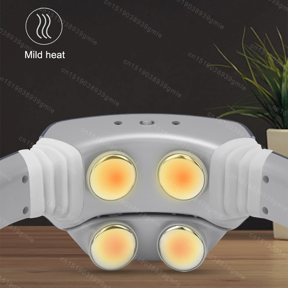Intelligent Neck Massager Electric Hot Compress Vibration Shoulder Cervical Neck Massager Pulse Cervical Therapy Health Magnets