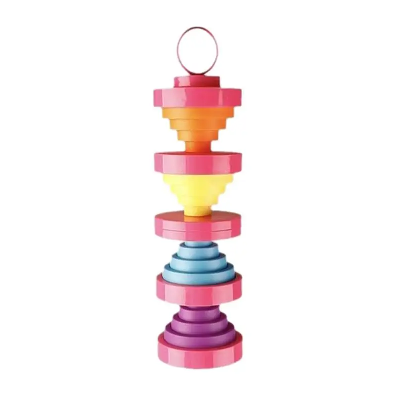 

Educational Stackable Lantern Montessori Toys Stacker Toy Carrot Tower Fidget Stacking Toy Montessori Interactive Stackable Toy