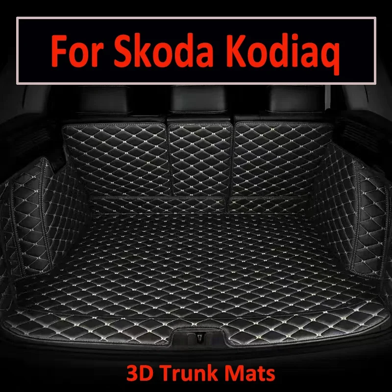 

Задний коврик для багажника автомобиля Skoda Kodiaq 2017, 2018, 2019, 2020, 2021, Защитные Чехлы, грузовой ковер, 5, 7 мест, аксессуары для стайлинга
