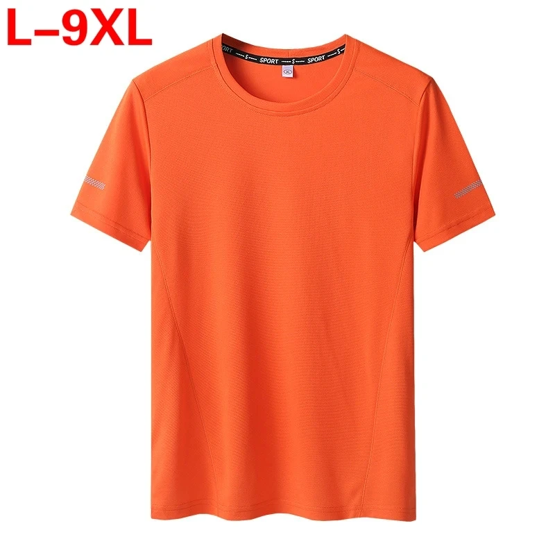 남성용 스포츠 메쉬 반팔 티셔츠, 라지 사이즈 L-6xl, 여름 빅 탑 티, 빠른 건조, 슬림핏, 오버사이즈 티셔츠, 7xl, 8xl, 9xl