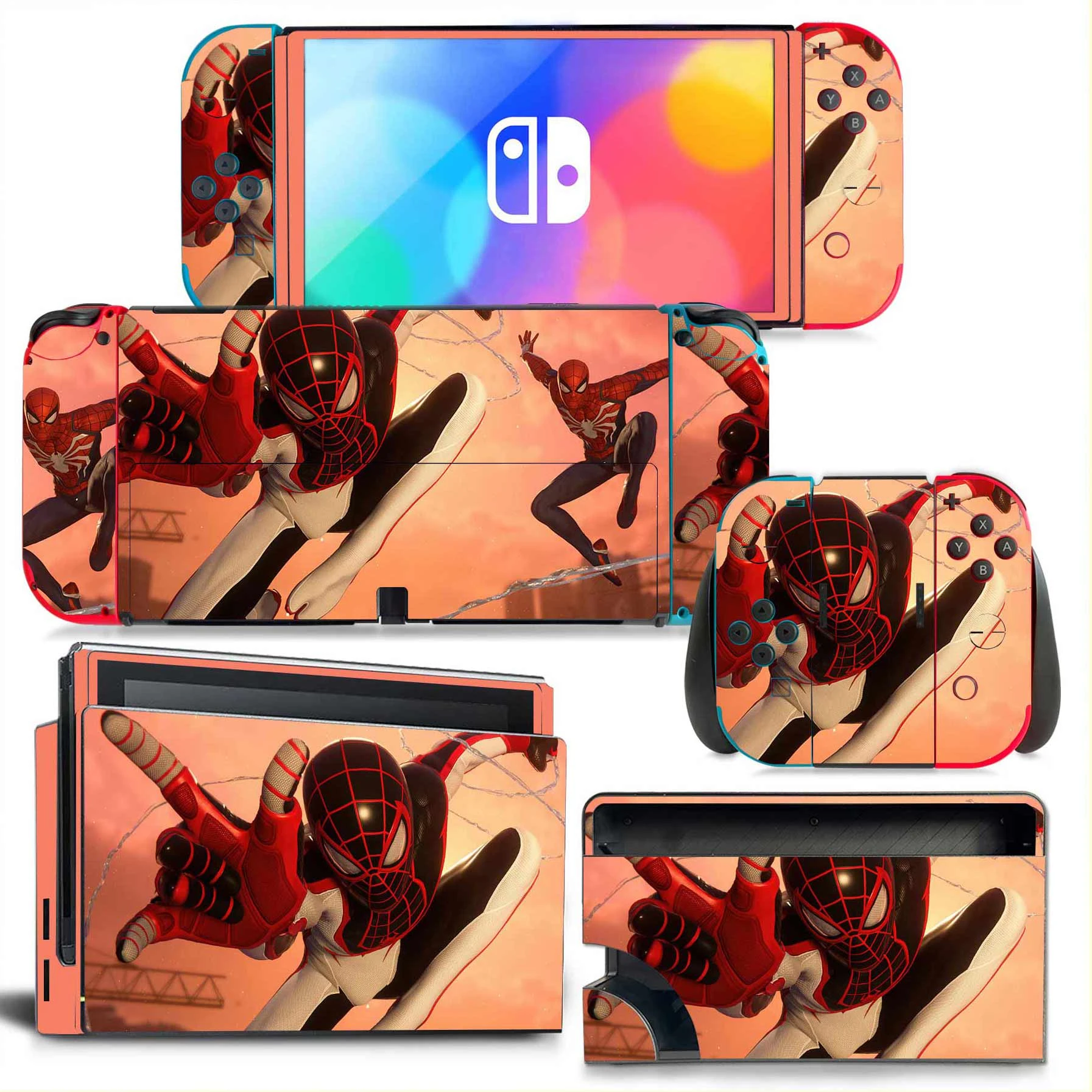 Marvel Spiderman Iron man Nintendo switch Skin Cover Sticker Decal para  Nintendo Switch OLED Console Controller Dock Skin Vinyl| | - AliExpress