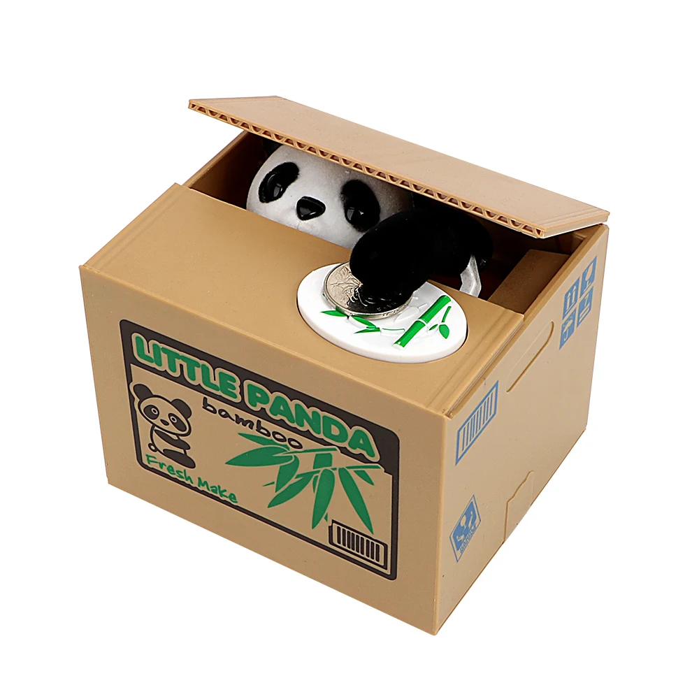 Elektronische spaarpot panda design muntbox voor kinderen_voghion.com