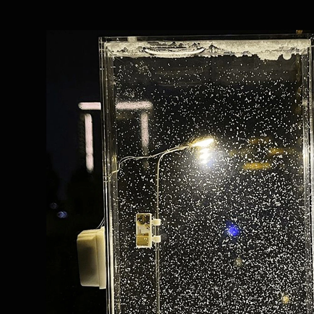 Snow Scene Night Light Christmas Snow Simulation Handcrafts Snowy Street Night Lamp Decor Arts Crafts Night Street Desktop Lamps