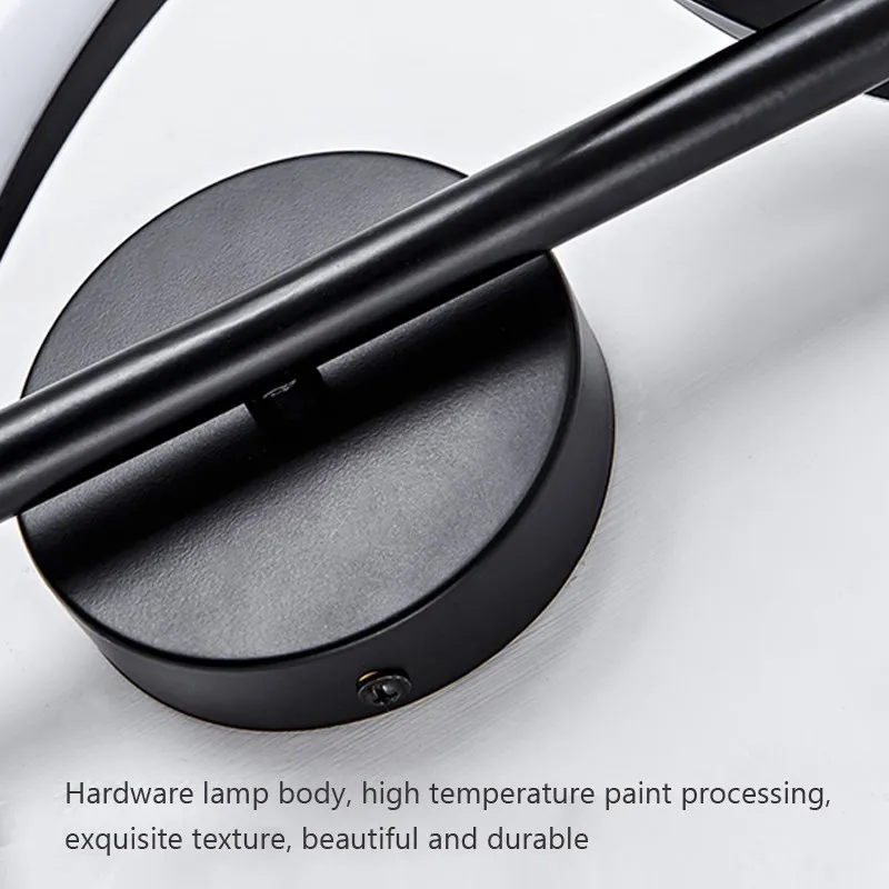 Minimalist LED Wall Lamp Nordic Bedroom Bedside Sconce Black White Gold Decorative Lighting Living Room Corridor Indoor Fixtures