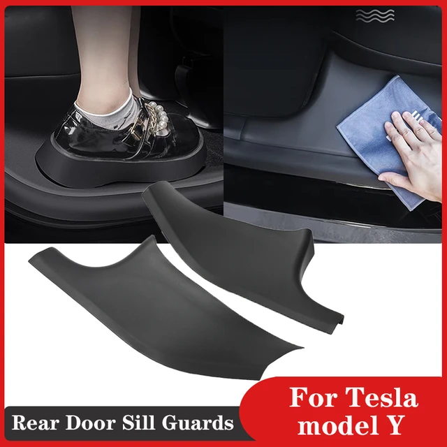 For Tesla Model Y 2021 2022 2023 ModelY MY Rear Door Sill Protective Pad  Cover Guards Threshold Bumper Strip Car Anti Kick Pads - AliExpress