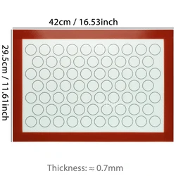 Premium Reusable Non-Stick Silicone Baking Mat - Heat Resistant Bakeware Liner for Cookies, Macarons, and Pastries (White42x29.5)