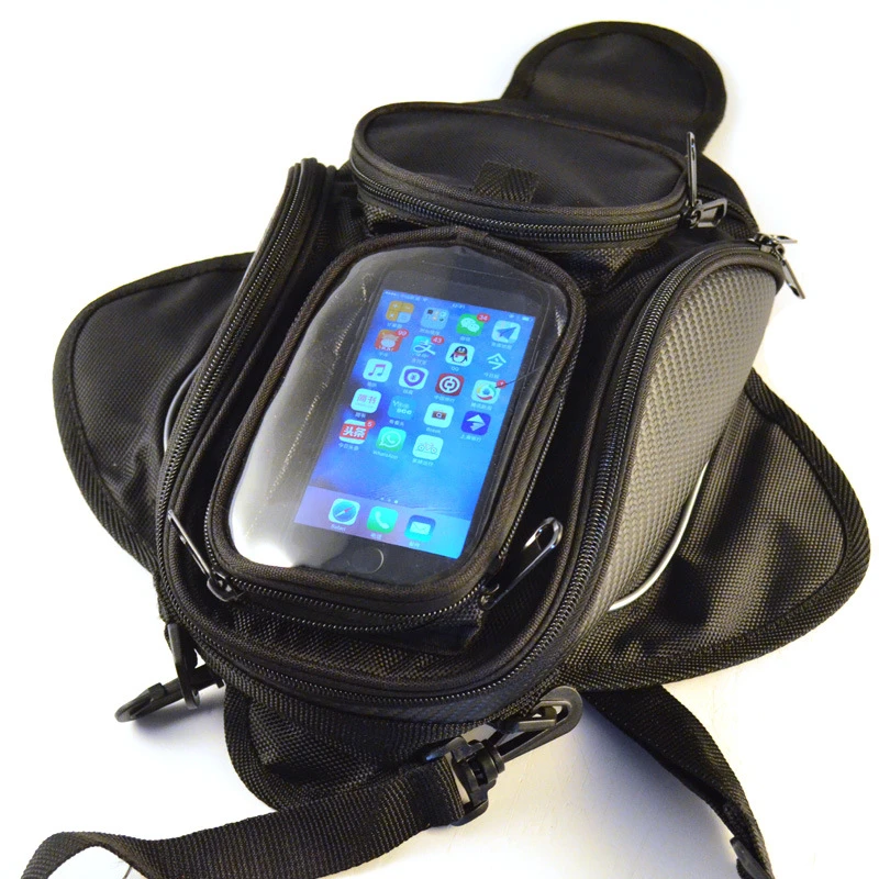 Bolsa de combustible para motocicleta, bolsas de navegación para teléfono móvil, bolsa multifuncional para asiento de de aceite, bolsa magnética para SILLÍN de bicicleta para teléfono GPS| | - AliExpress