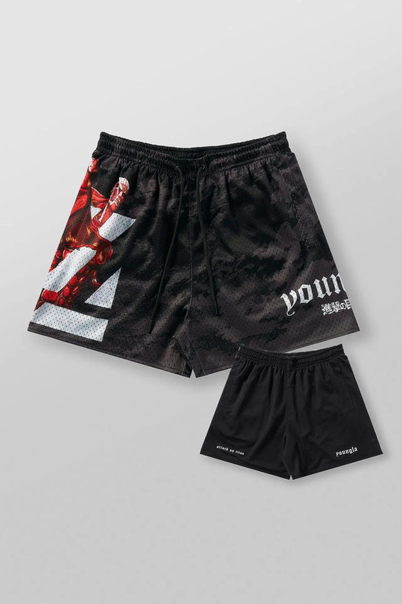 2024YAAmerican men's casual shorts spring and summer new mesh quick drying breathable shorts casual beach pants 6