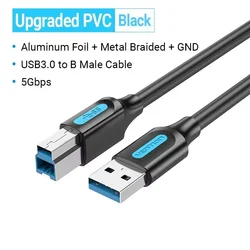 Enhanced USB 3.0 Printer Cable - Type A to B Male - Multiple Length Options - 3m (USB 3.0 Cable)