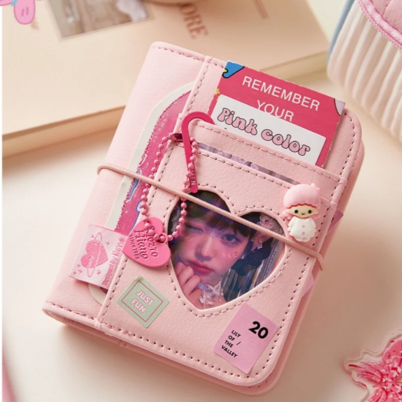 Korean Pink Heart Ring Binder Detachable Journal for KPOP Idol