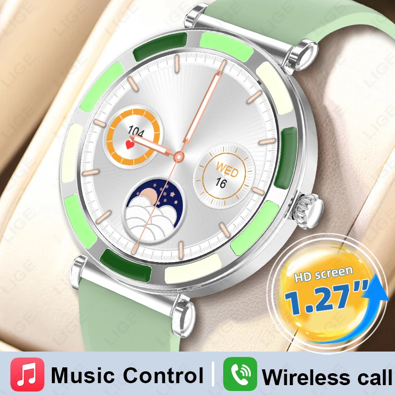 LIGE New Smart Watch Women Bluetooth Call GPS Tracker Sports Fitness Heart Rate Health Monitor Digital Women's Smartwatch Gifts