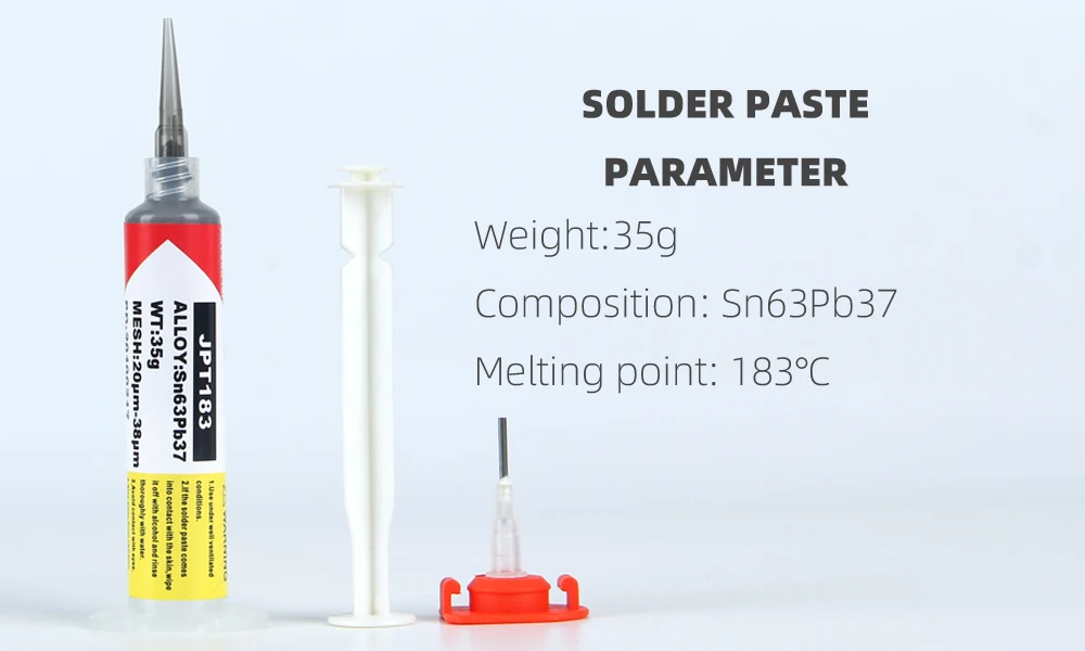 Syringe Flux For Soldering SMD For BGA IC PCB Needle Tube Tin Solder Paste Welding PasteMelting point 183℃ soldering arc welding electrode