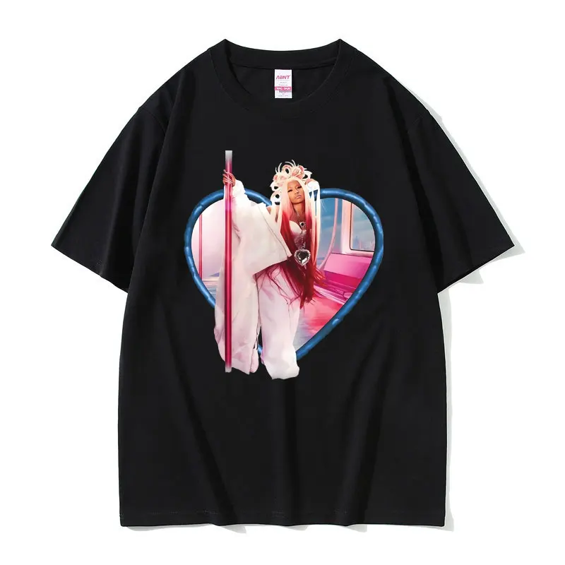 

Rapper Nicki Minaj Pink Friday 2 Love Tshirt Male Vintage Hip Hop T-shirt Unisex Cotton Tees Men Women Fashion Oversized T Shirt