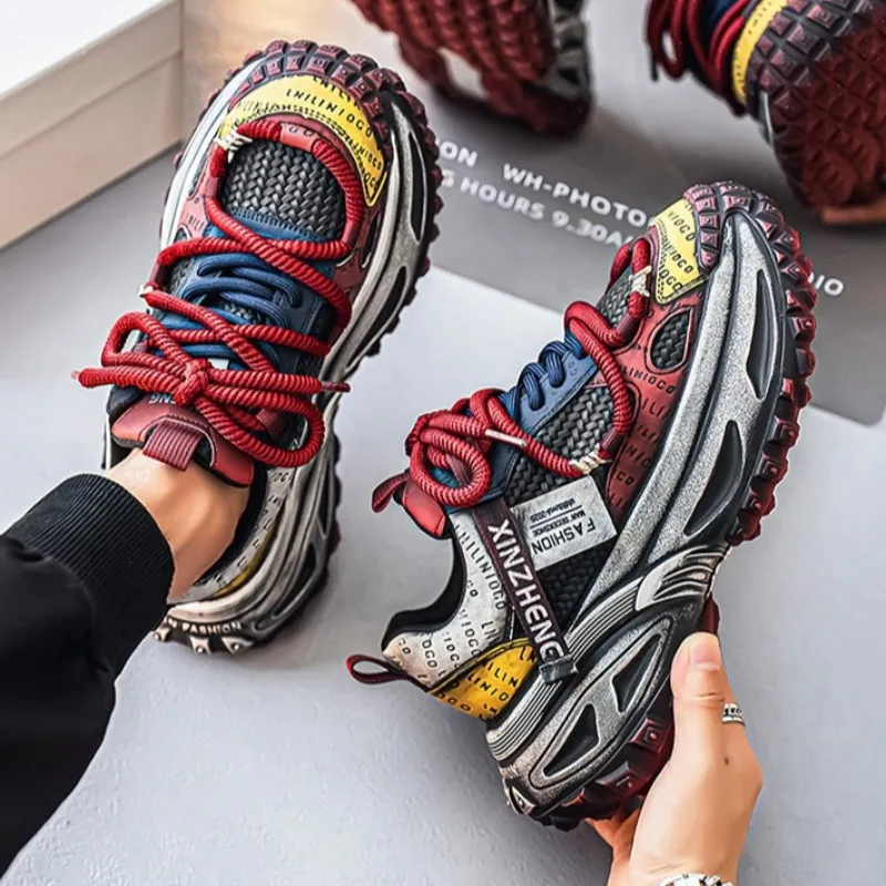 for Mesh Breathable Platform Sneakers Light Luxury High-end Casual Trend Comfort Men Shoes Кроссовки Мужские_vogvips.com