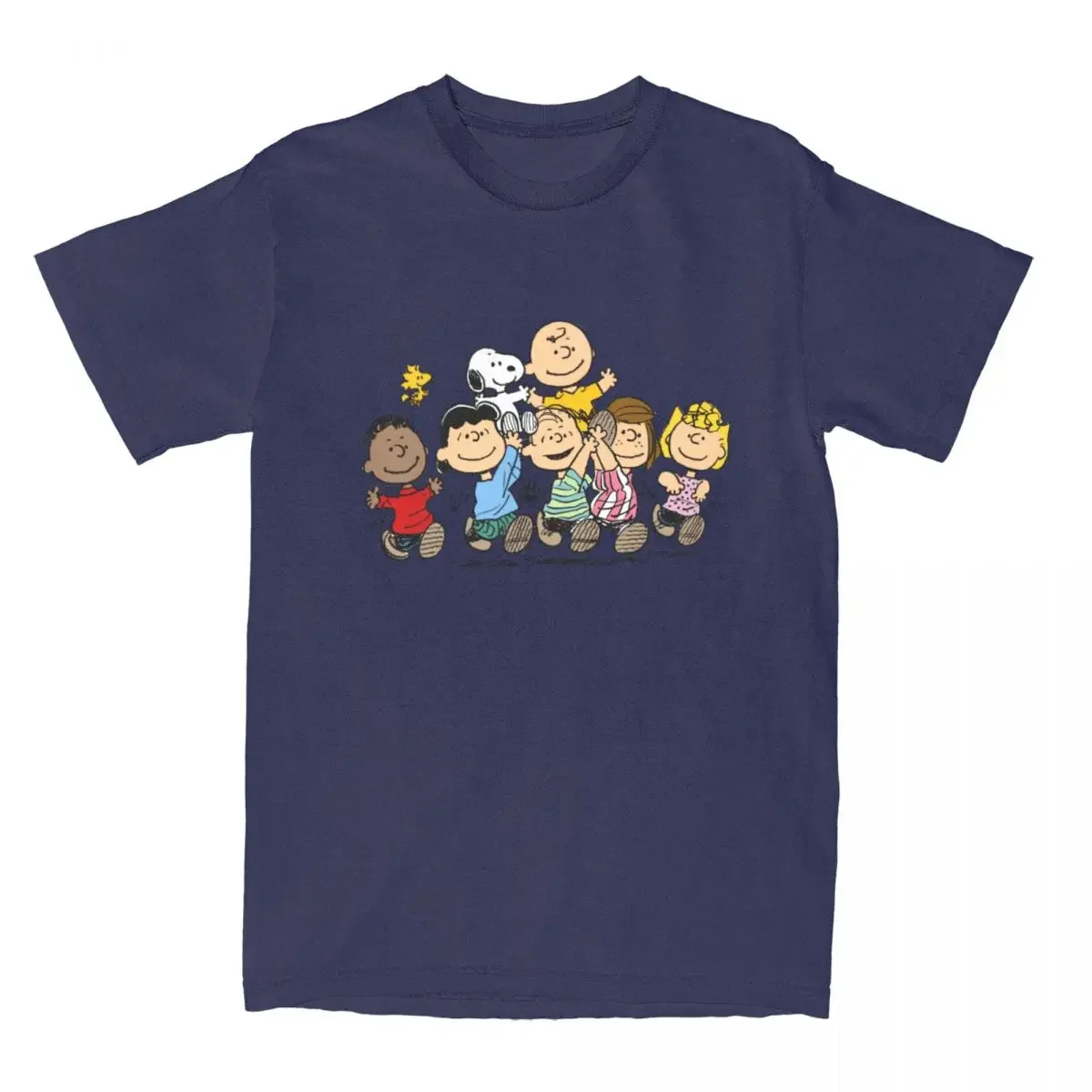 thumbnail image 1 of Camiseta de algodón puro con personajes de cómic de Peanuts para hombre y mujer, divertida, con Snoopy, Charlie Brown, Linus y Lucy, ropa, 1 of 5