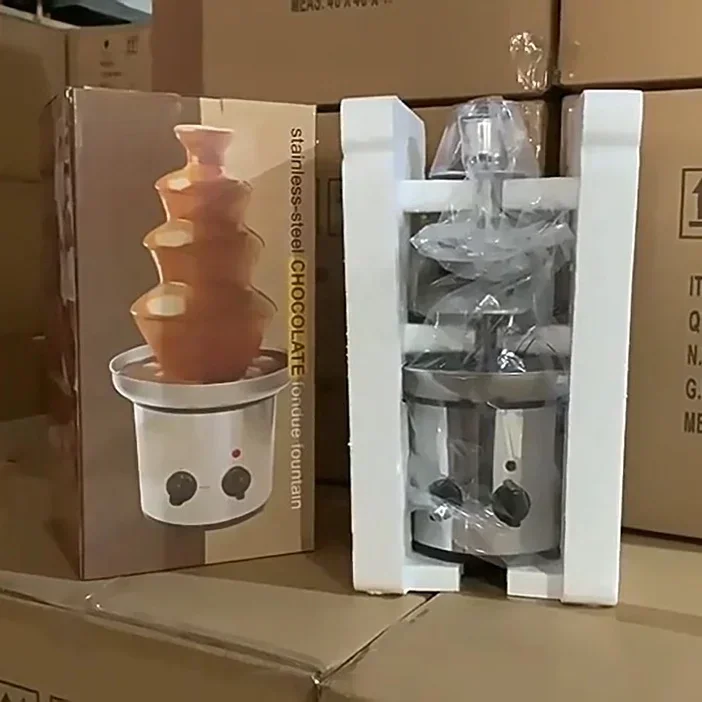 et Chocolate Fountain Machine Tower Waterfall Melt Machine 4 Tier Chocolate Fountain