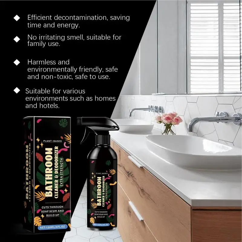 Ceramic Floor Cleaner Bathroom Scale Remover Natural Ingredients Multi-Effect Cleaner For Bathtubs Walls Sinks Shower Doors