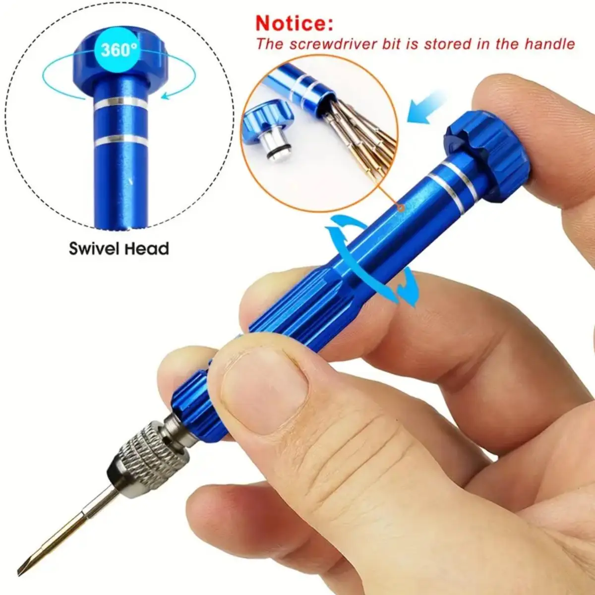 1pc 5-in-1 Multifunctional Small Screwdriver Kit Repair Tool for Eyeglass, Sunglasses, Electronics, Cellphone, Jewelry and More 2