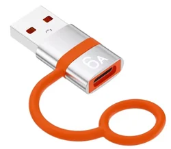 High - Speed USB A to C Charging Adapter - Durable and Reliable Converter (Silver)