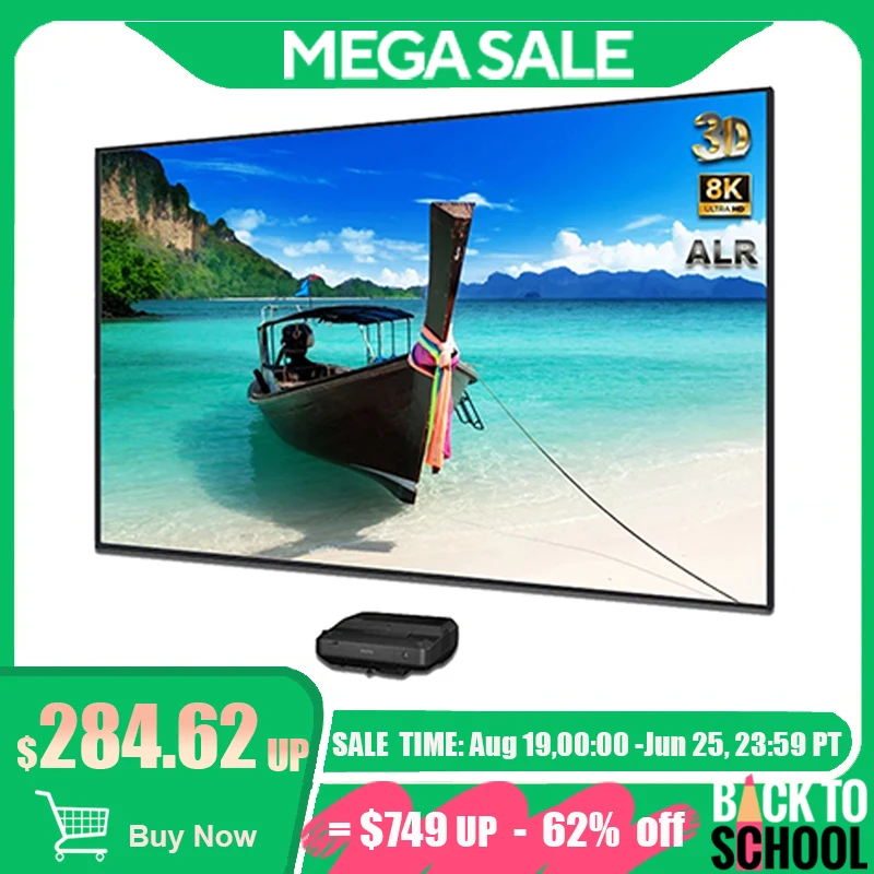 Projector Screen 150 Inch Max ALR T Prism UST Ultra Short Throw Projector Screen Ambient Light Rejecting Projection Curtain 3D 4K 8K Support projection screen