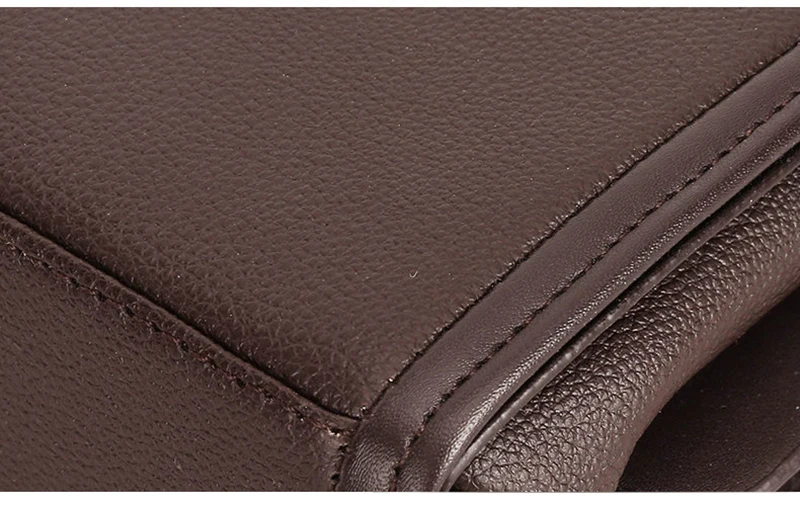 Men's Messenger Shoulder Briefcases PU Leather Executives Designer Business Office A4 Ipad Portfolio Side Crossbody Bag Male