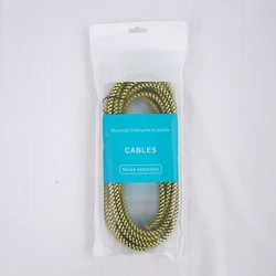 Premium Nylon 1/4 Inch Instrument Cable - Super Durable Guitar and Bass Cord (6 M)