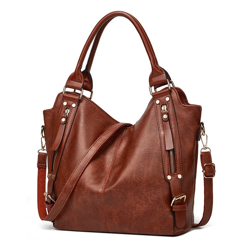 

Fashion Women Handbag Luxury Big Capacity Bag Side Pockets Design Hand Bag PU Leather Totes Shoulder Bags Ladies