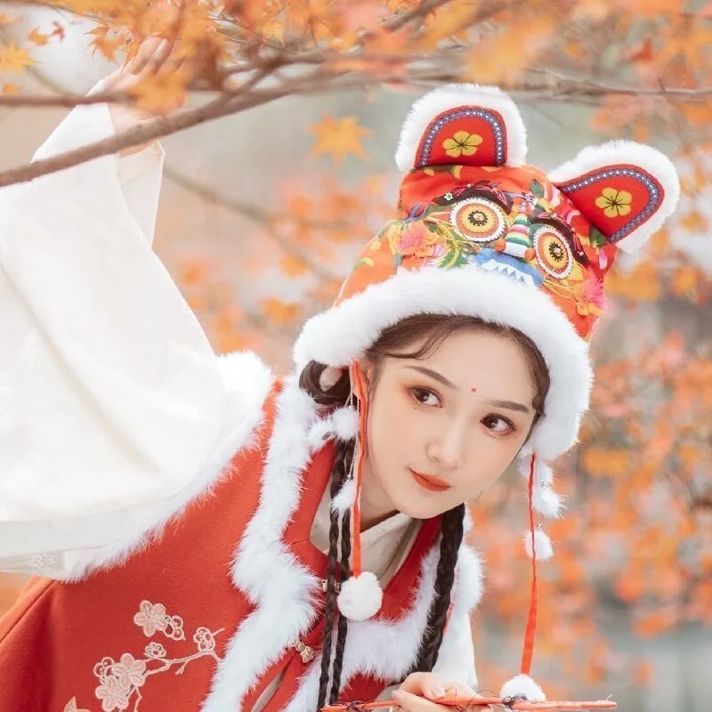 Новинка 2022 шапка Тан с головой тигра в китайском стиле детская для мальчиков