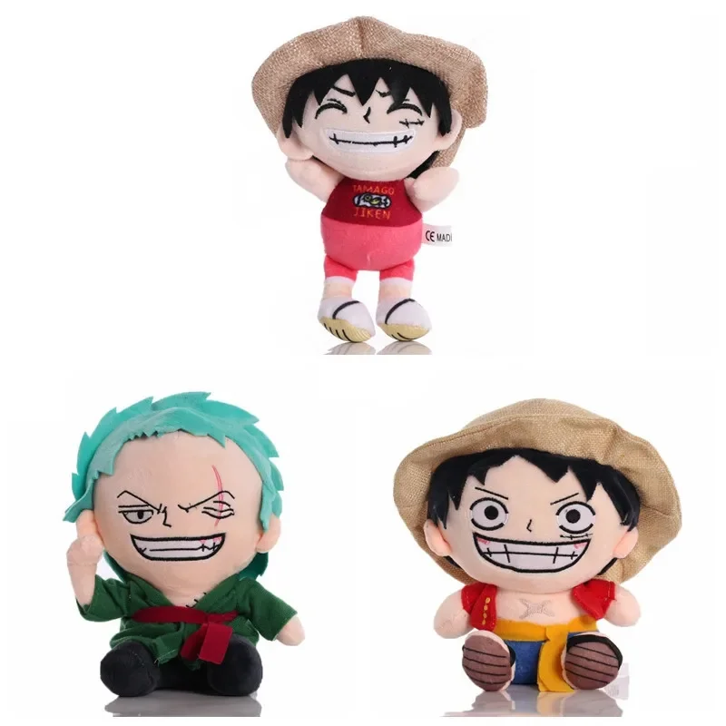 

New 20CM One Piece Anime Figures Cosplay Plush Toys Zoro Luffy Chopper Ace Law Cute Doll Cartoon Stuffed Pendants Kids Xmas Gift