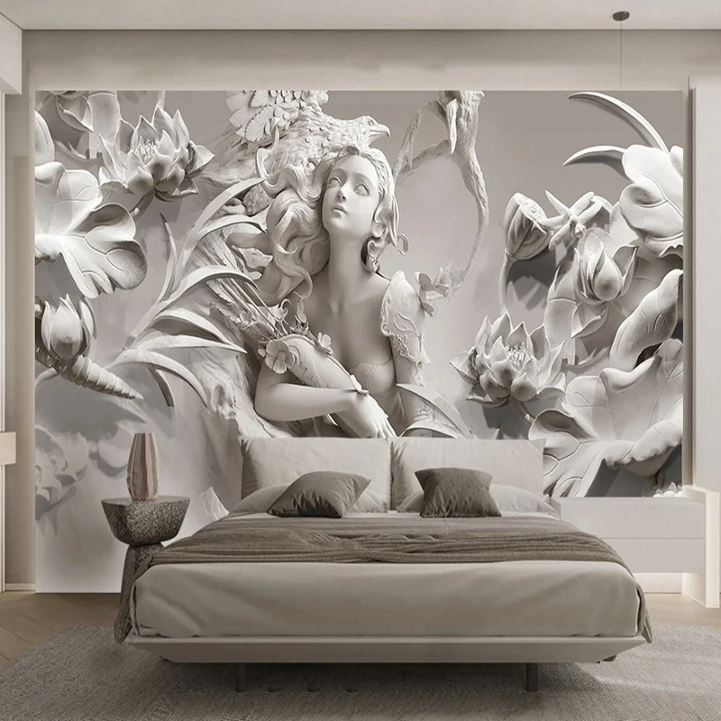 quarto fundo parede home decor mural papel parede 03