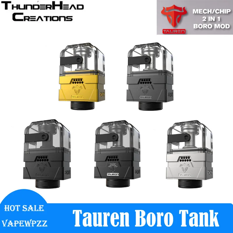 Original Thunderhead Creations Tauren Boro Tank 3.5Ml Cartuccia Single Coil Postless Build Deck Atomizzatore 510 Thread Per Boro Mod