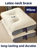 Latex Fiber Pillow Not Collapse 48x74cm Relaxing Neck Help Sleep Pillows 1