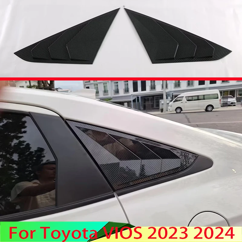 

Автомобильные аксессуары для Toyota VIOS 2023 2024, Стильный чехол из углеродного волокна для двери, окна заднего вида, спойлера, отделочная вставка, ободок