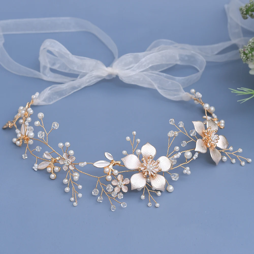 Prom Headband for Women Bride Handmade Crystal Rhinestone Tiaras Hairbands Wedding Hair Accessories Crown Jewelry Bride Hairband