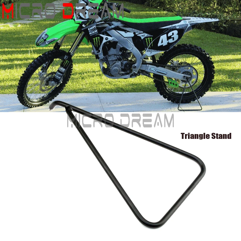 Cavalletto Laterale Motocross Supporto Triangolo Moto Universale Per Yamaha Honda Suzuki Kawasaki Dirt Bikes Supermoto Dual Sport