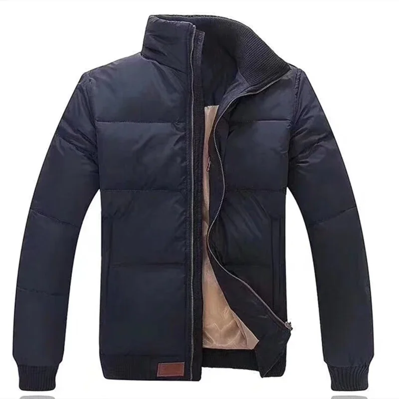 Autumn And Winter Men Coat Stand Leather Short Jacket Casual