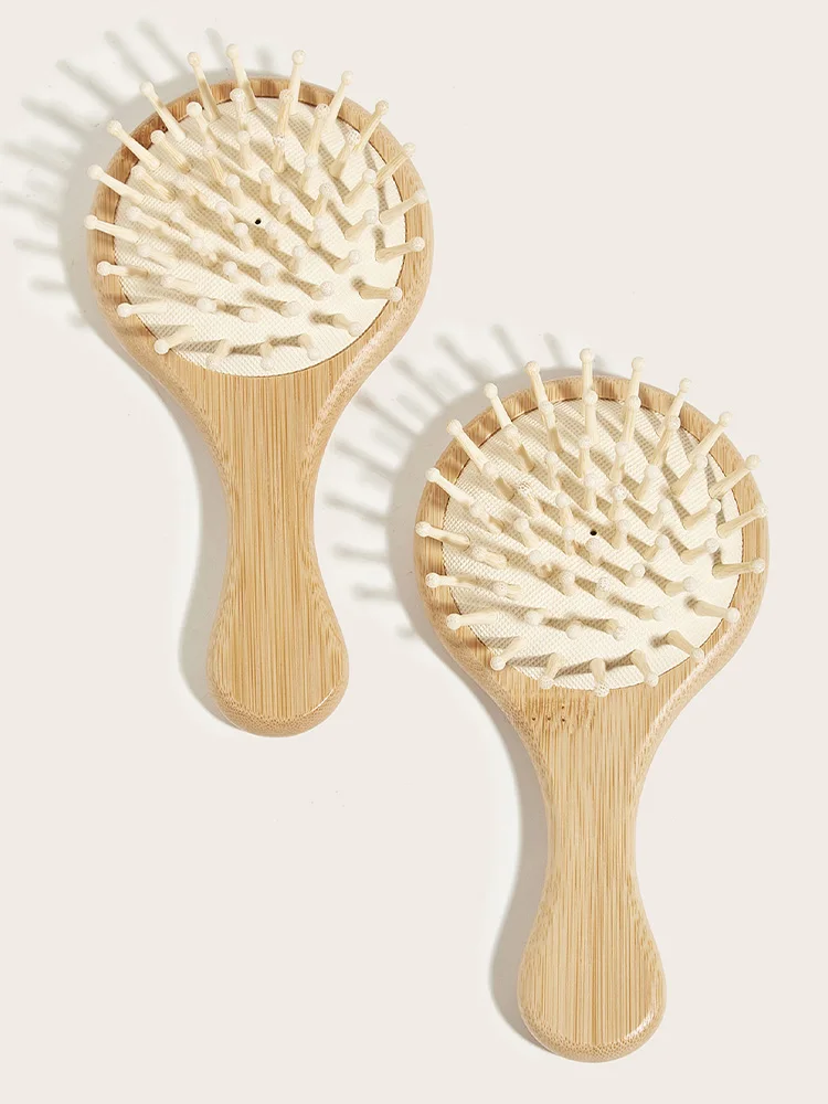 Cute Cat Hair Brush Nature Wooden Anti-Static Detangle Brush Hair Scalp Massage Comb Air Cushion Styling Tools for Child Girls curly hair brush hair brush comb hair comb hair comb set wooden handle brush