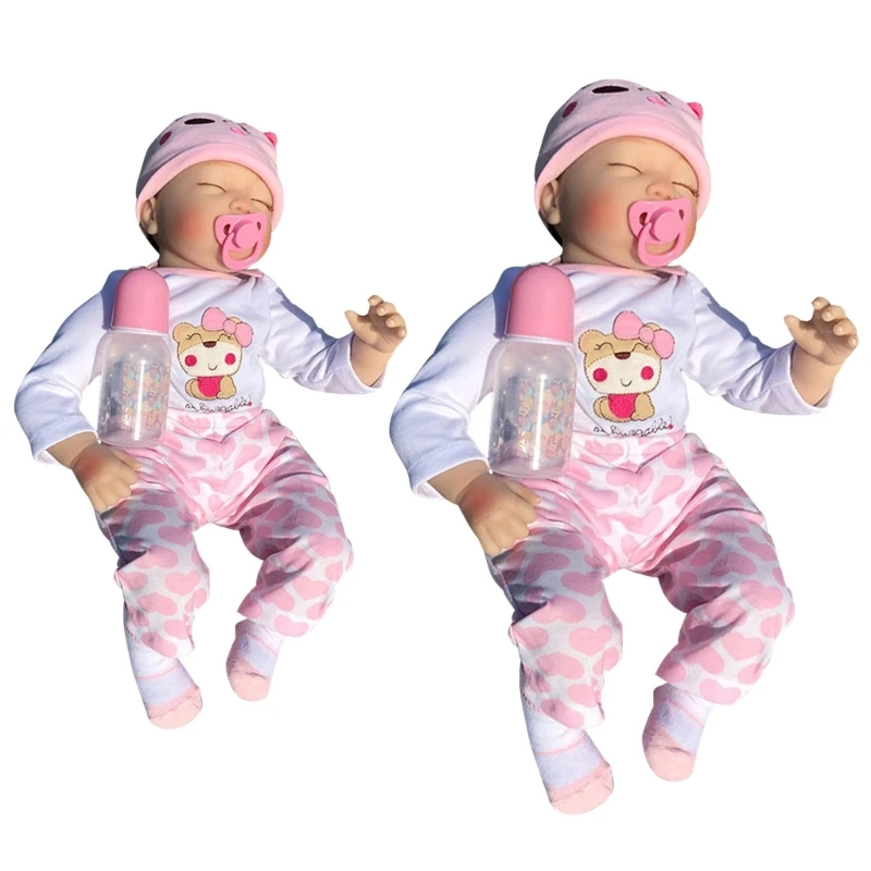 

16/21Inch Baby Realistic Silicone Body White Skin for Kid with Clothes