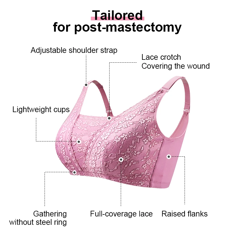 Onefeng 2048 Mastectomy Bra Without Steel Ring Underwear With