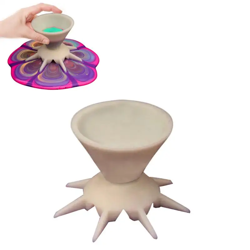 Mini Paint Pouring Split Cup 7-Leg Funnel Split Cup For DIY Making Pour Painting Mandala Flower Graffiti Accessories