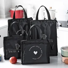 

New Arrival Fashion Insulated Lunch Bag Zipper High Capacity Lunch Container Simple Thermal Insulated Lunch Box Durable Pocket