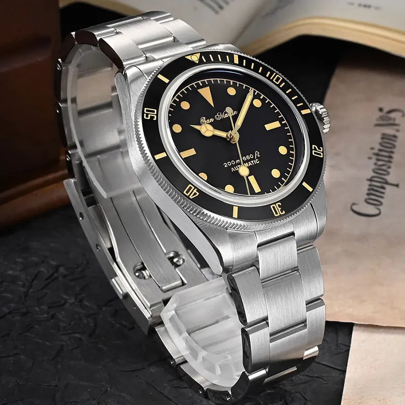 

San Martin Vintage 38mm 6200 Diver Watch New Upgraded for Men Luxury NH35 Automatic Mechanical Sapphire Waterproof 200m Relojes