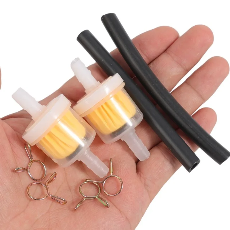 2/4/8 Set Gasoline Fuel Filter Universal Motorcycle Moped Scooter Gas Fuel Gasoline Oil Filters Dirt Bike ATV Accessories gasoline fuel filter