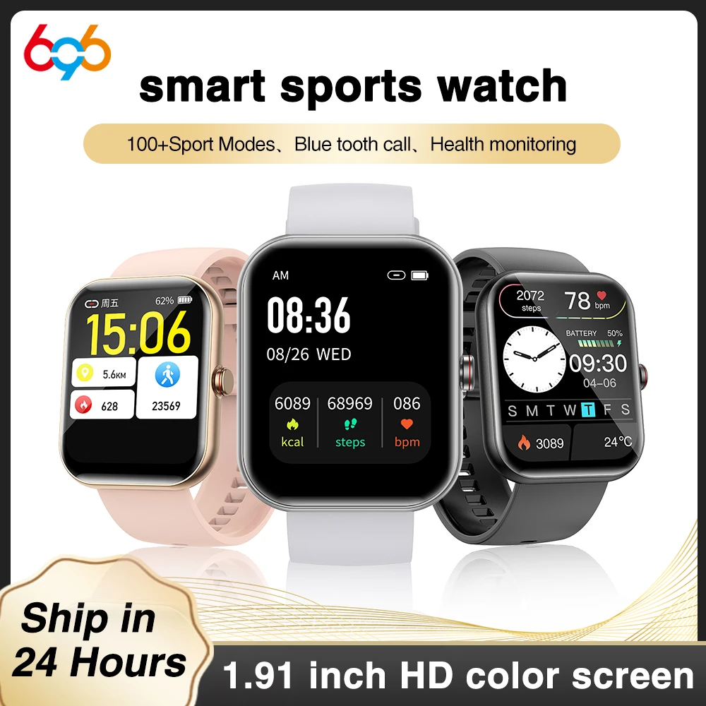 

1.91 Inch BT Call Smartwatch Men Women Health Monitoring Smart Watches SOS Waterproof AI Voice Assistant Sports For IOS Android