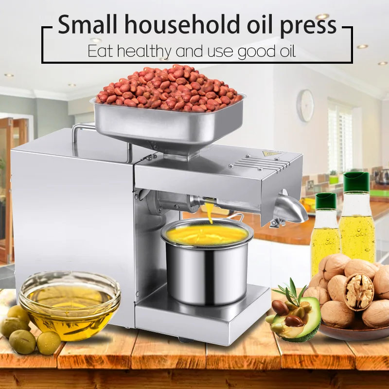 Oil Press Automatic Household Flaxseed Oil Extractor Peanut Oil Press Cold Press Oil Machine
