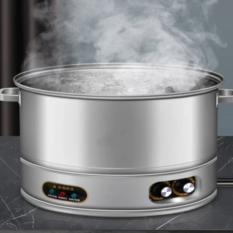 New Electric Steamer Commercial Super Large Breakfast Restaurant Regular Steamed Bun Restaurant Electric Steam