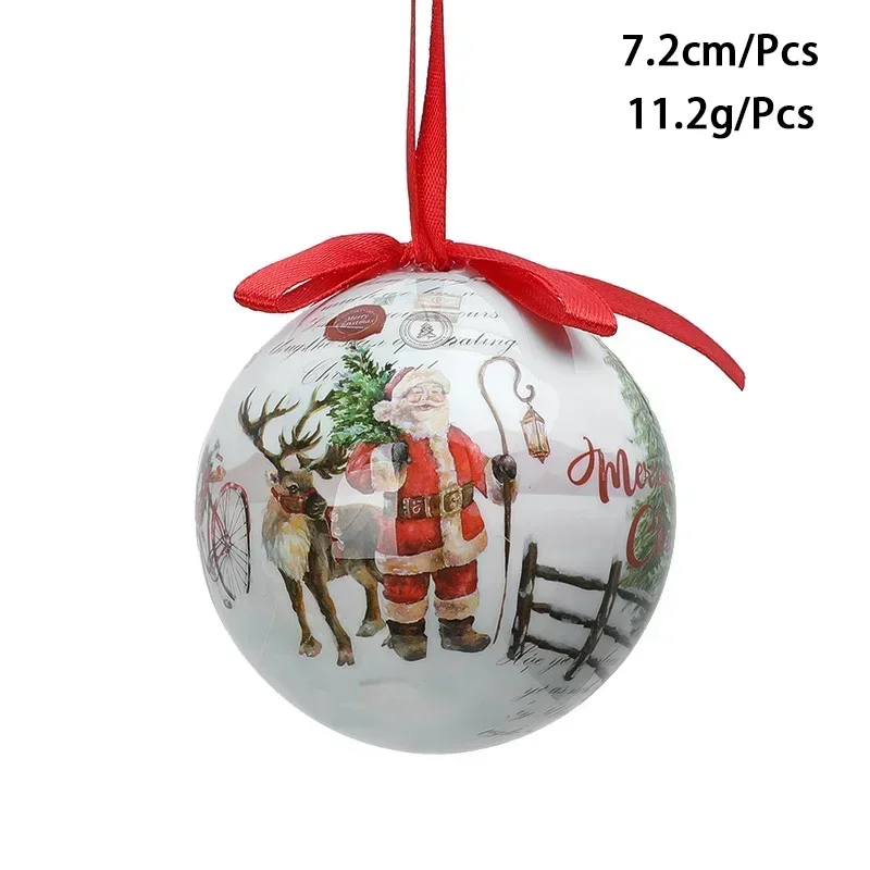 16 Palline Di Natale Bianco 60mm In Schiuma Infrangibile: Decorazioni Leggere Per Albero Con Paillettes, Set Di Ornamenti - 6