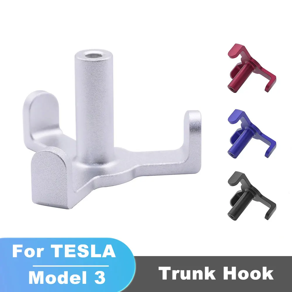 

For Tesla Model Y Aluminum Alloy Rear Trunk Hook Creative Storage Device Shopping Bag Umbrella Hanger Car Interior Parts