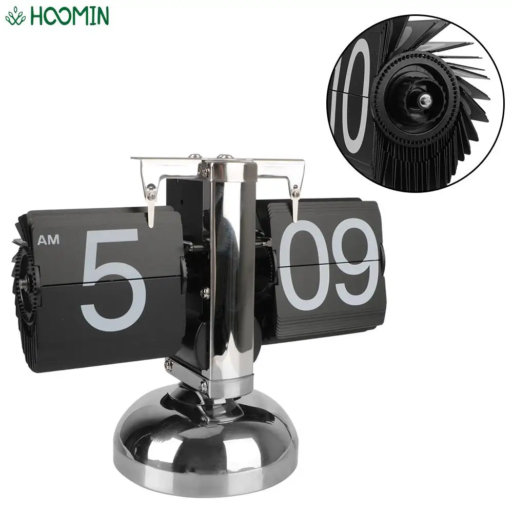 Retro Flip Clock Flip Internal Gear Operated Auto Flip Digital Clock